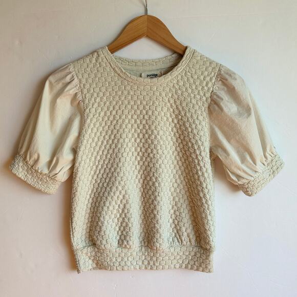 Anthropologie Tops - Anthropologie Porridge Puff Sleeve Pullover Top Spring Blouse Size XXS Cream